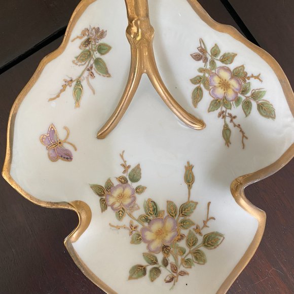 Vintage Ardalt Lenwile Hand Painted Lemon Server Nut Candy Trinket Dish Catchall - Picture 3 of 11